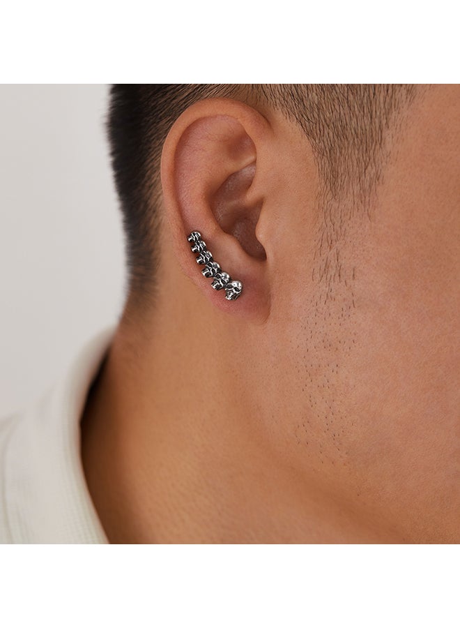 Retro Hip-Hop Gothic Style Ear Hooks Versatile Men And Women Fashion Stainless Steel Skull Creative Earrings - Image 3