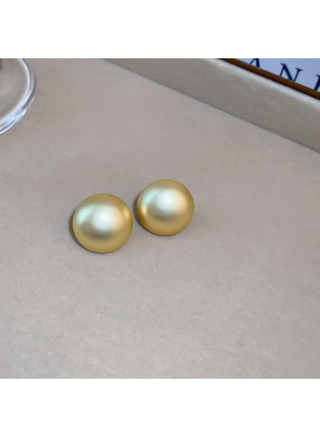 925 Silver Pin Earrings Metal High-end Simple Earrings Fashion Joker Light Luxury Personality Niche Earrings