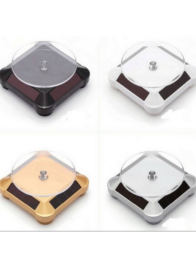 Solar Powered 360 Degree Rotating Display Stand for Jewelry Watch Phone, Random Color - Image 2