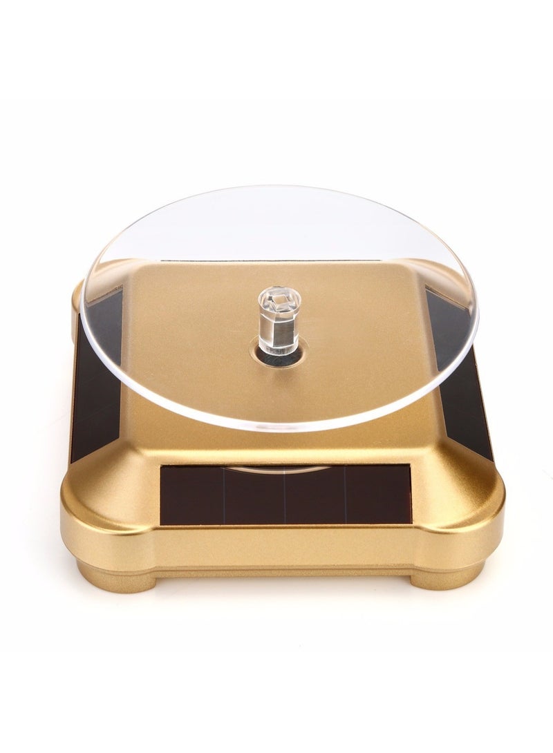 Solar Powered 360 Degree Rotating Display Stand for Jewelry Watch Phone, Random Color - Image 1