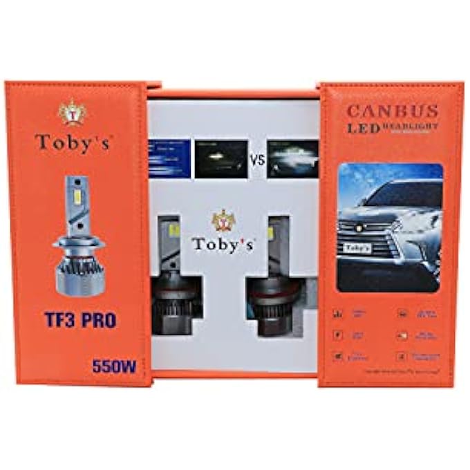 توبيز مصباح أمامي للسيارة LED TF3 Pro 9007 فضي - Image 1