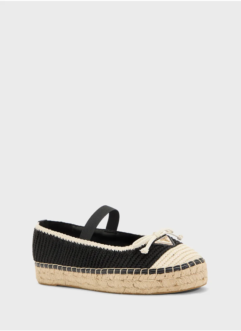 GUESS Bow Detailed Strappy Ballerinas