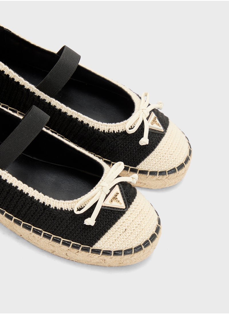 GUESS Bow Detailed Strappy Ballerinas  - Image 4