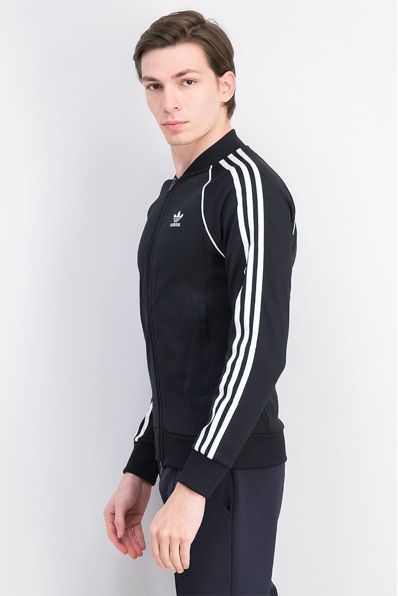 Adidas Men Sportswear Fit Long Sleeve Training Jacket, Black and White - Image 2