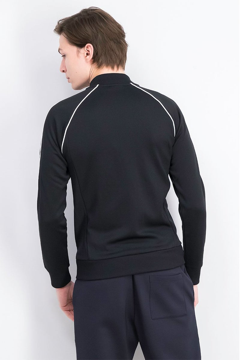 Adidas Men Sportswear Fit Long Sleeve Training Jacket, Black and White - Image 4