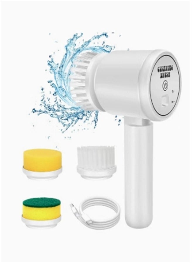 Electric Spin Scrubber, Cleaning Brush for Bathroom Rechargeable Scrubber with 3 Replaceable Heads Tub Floor Tile Window Kitchen - Image 1