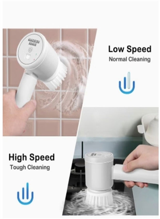 Electric Spin Scrubber, Cleaning Brush for Bathroom Rechargeable Scrubber with 3 Replaceable Heads Tub Floor Tile Window Kitchen - Image 4