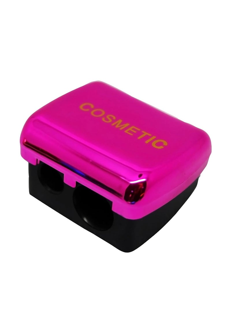 Cosmetic 2-in-1 Makeup Cosmetics Pencil Sharpener 2 PCS, Pink Color - Image 1