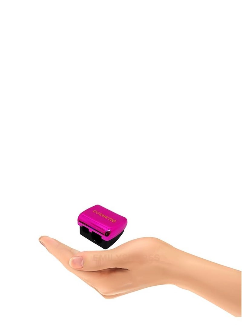 Cosmetic 2-in-1 Makeup Cosmetics Pencil Sharpener 2 PCS, Pink Color - Image 2