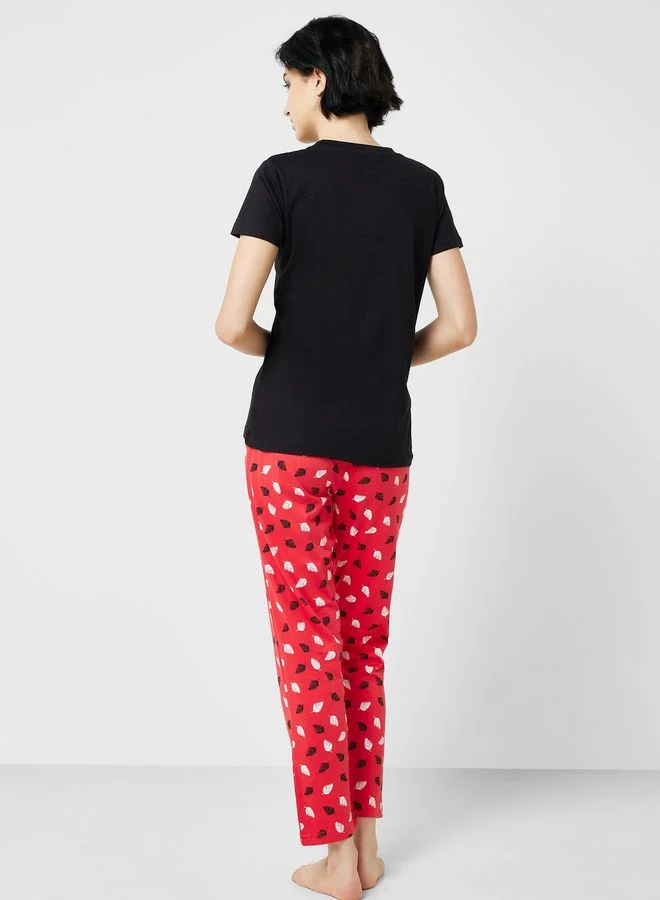 Ginger Printed Pyjama Set