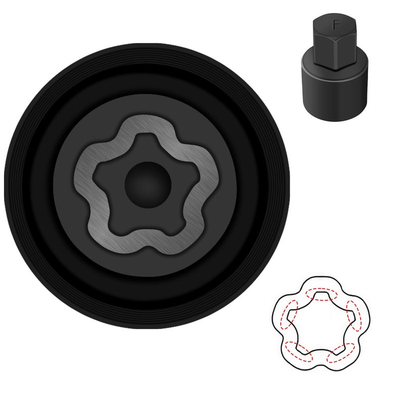 JEUCLEL FWheel Locking Nut Key Compatible with Toyota Models Lexus Tacoma Wheel Lock Nut Socket Adapter AntiTheft Lug Removal Tool Socket Remover Repair Tool - Image 2