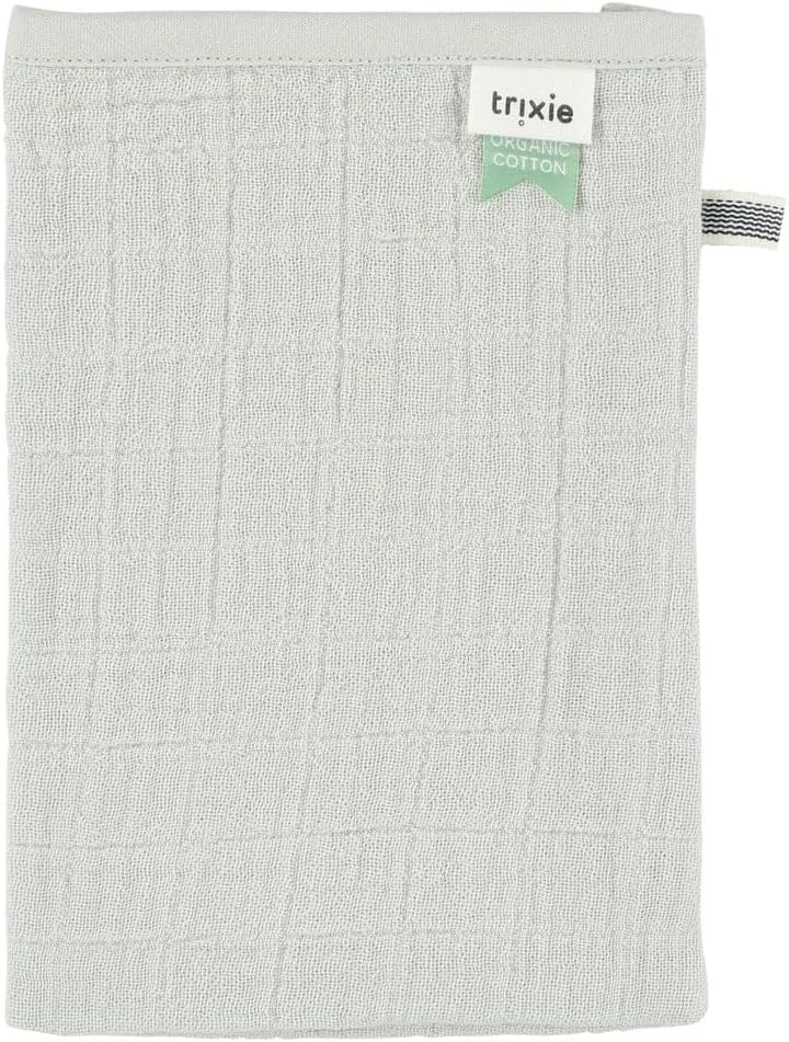 Trixie Lovely Leaves Print Muslin Washcloths 3-Piece Set - Organic Cotton - Image 3