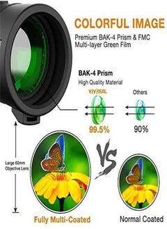 Generic Monocular Telescope Clear Vision for Adults&Kids, Waterproof Prism Monoculars for Bird Watching Hunting Camping,Cool Stuff Gifts for Outdoorsman,with Smartphone Adapter & Tripod  - Image 4