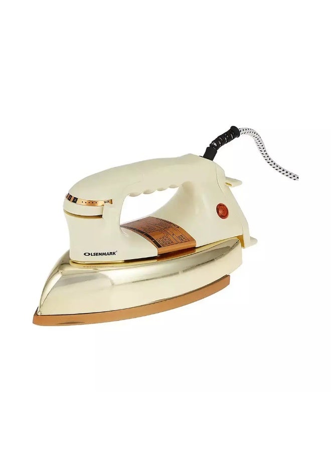 Olsenmark Automatic Dry Iron Auto Cut Off Iron- Cream Color 1200 W OMDI1501 Cream/Off White - Image 1