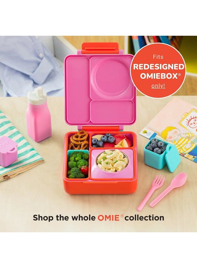 OMIE Box Reusable Silicone Water Bottle - 8.7 oz, Straw Top, BPA-Free & Phthalate-Free, Leak-Proof (Pink) - Image 5