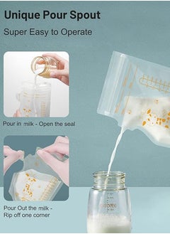 30 Pieces Disposable Milk Storage Bags With Pour Spout For Feeding No-Leak Milk Freezer Storage Pouches，250ml - pzsku/ZC63E1AA4E6606597F1BAZ/45/_/1736584960/c00fec0a-b1b8-42b4-8bb2-4fbe6fc97d4d