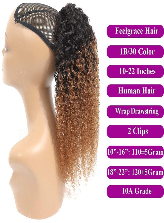Feelgrace 22" Long Curly Ponytail Hair Extension Drawstring Kinky Curly Pony Tail Hair Piece for Black Women Girls Quality Real Human Hair Clip in Ponytail Hair - Image 5