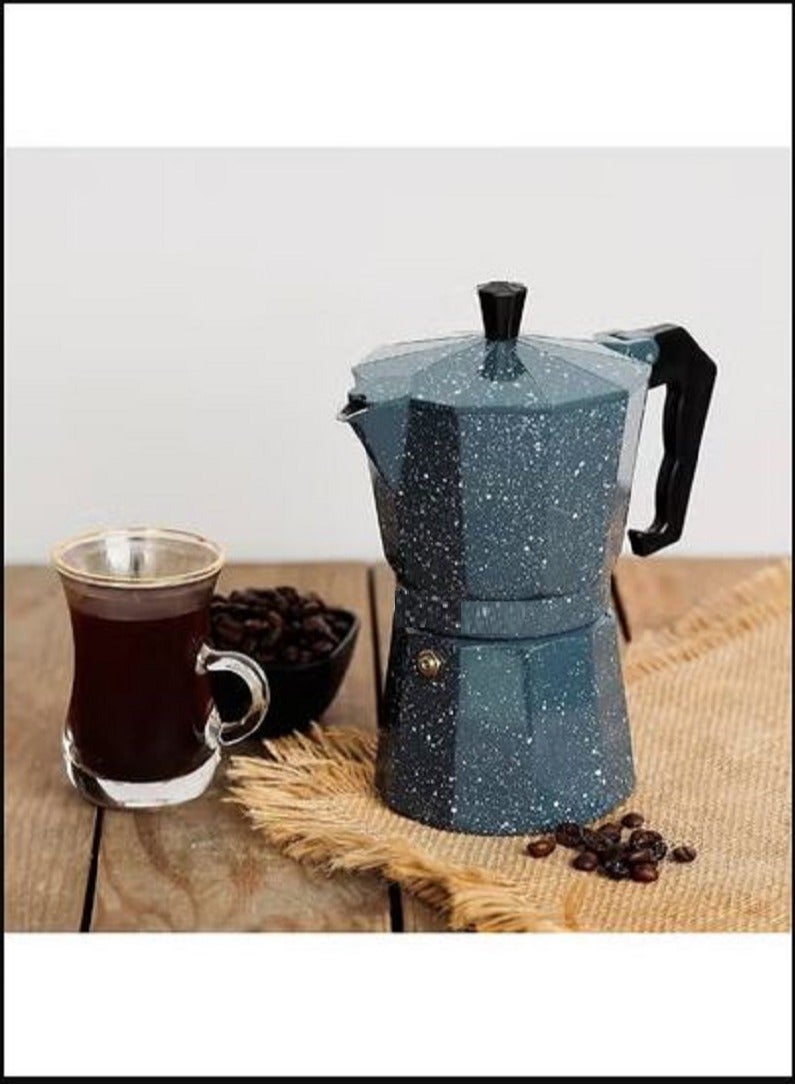 ماكينة صنع قهوة الإسبريسو بسعة 6 أكواب بتصميم أنيق وأداء قوي - Image 1