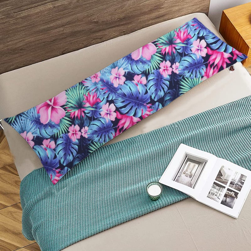 Coozly Lumbar Body Pillow | Arm Curl Pillow | Back Support Pillow | Pregnancy Pillow with Cover (Full Premium, Tropika) - Image 3