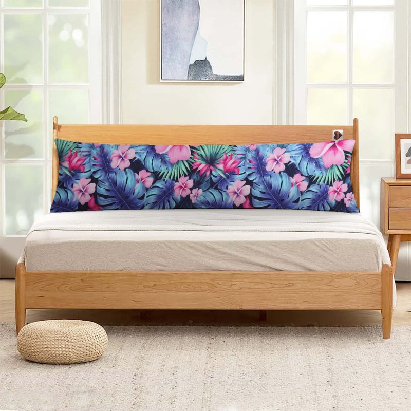 Coozly Lumbar Body Pillow | Arm Curl Pillow | Back Support Pillow | Pregnancy Pillow with Cover (Full Premium, Tropika) - Image 5