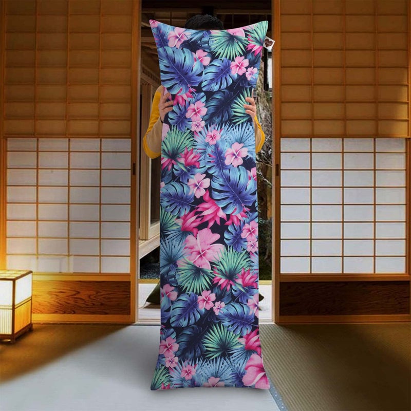 Coozly Lumbar Body Pillow | Arm Curl Pillow | Back Support Pillow | Pregnancy Pillow with Cover (Full Premium, Tropika) - Image 2