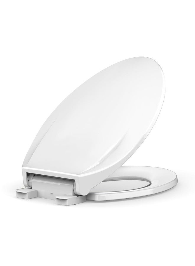 GAOMON Toilet Seat Elongated,Toilet Seat with Quick-Release And Quick-Attach, Plastic Toilet Seat with Soft Close,Easy Install and Clean - White - Image 1