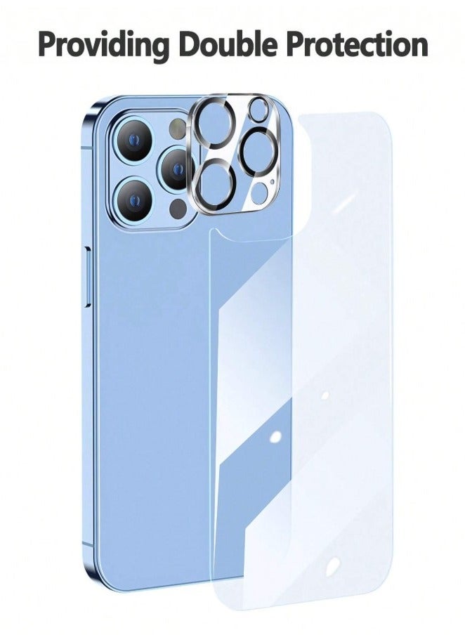 4-piece set: High-quality transparent tempered glass film (2 pieces) + 3D night vision camera lens protector (2 pieces), provide double protection, tempered glass mobile phone protective film, drop-resistant and scratch-resistant, delicate texture, compatible with iPhone 16 Pro Max series, waterproof, shockproof, anti-fingerprint, full coverage - Image 2