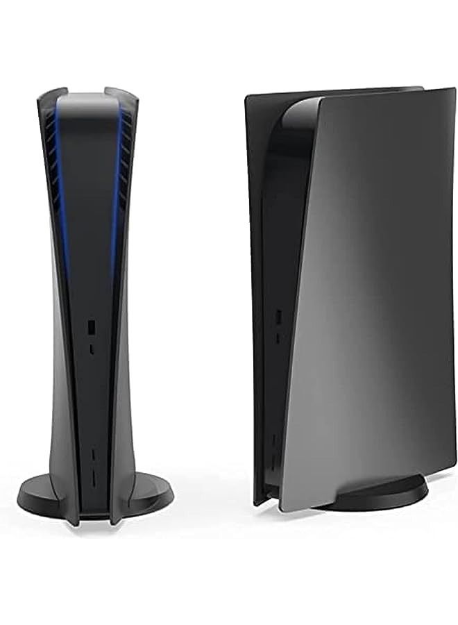 IAF Digital Edition Face Plates Cover Skins Shell Panels for PS5 Console, Playstation 5 Accessories Faceplate Protective Shell Replacement Plate Dustproof Anti-Scratch (Digital Black) - Image 1