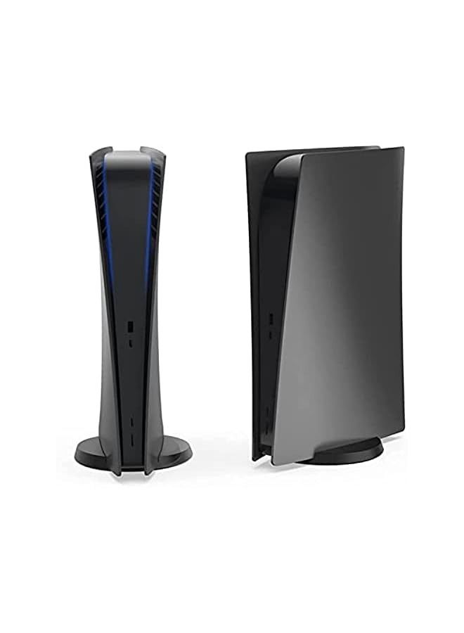 IAF Digital Edition Face Plates Cover Skins Shell Panels for PS5 Console, Playstation 5 Accessories Faceplate Protective Shell Replacement Plate Dustproof Anti-Scratch (Digital Black) - Image 2