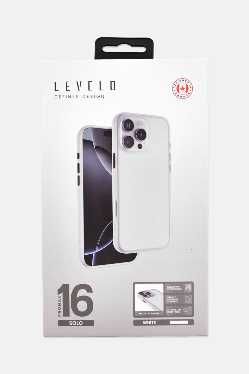 LEVELO iPhone 16 Pro Max Protective Case, White - Image 2