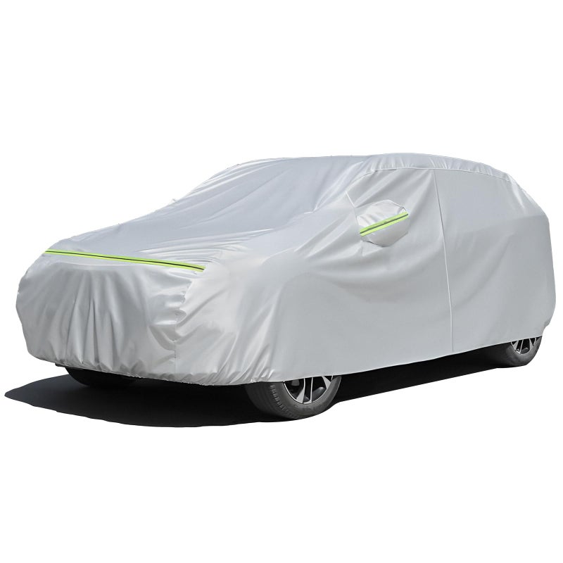 Favoto 6 Layers Hatchback Car Cover Waterproof All Weather for Automobiles Heavy Duty Full Exterior Cover Outdoor Sun Snow Protection Universal Fit for Hatchback 146157 inch