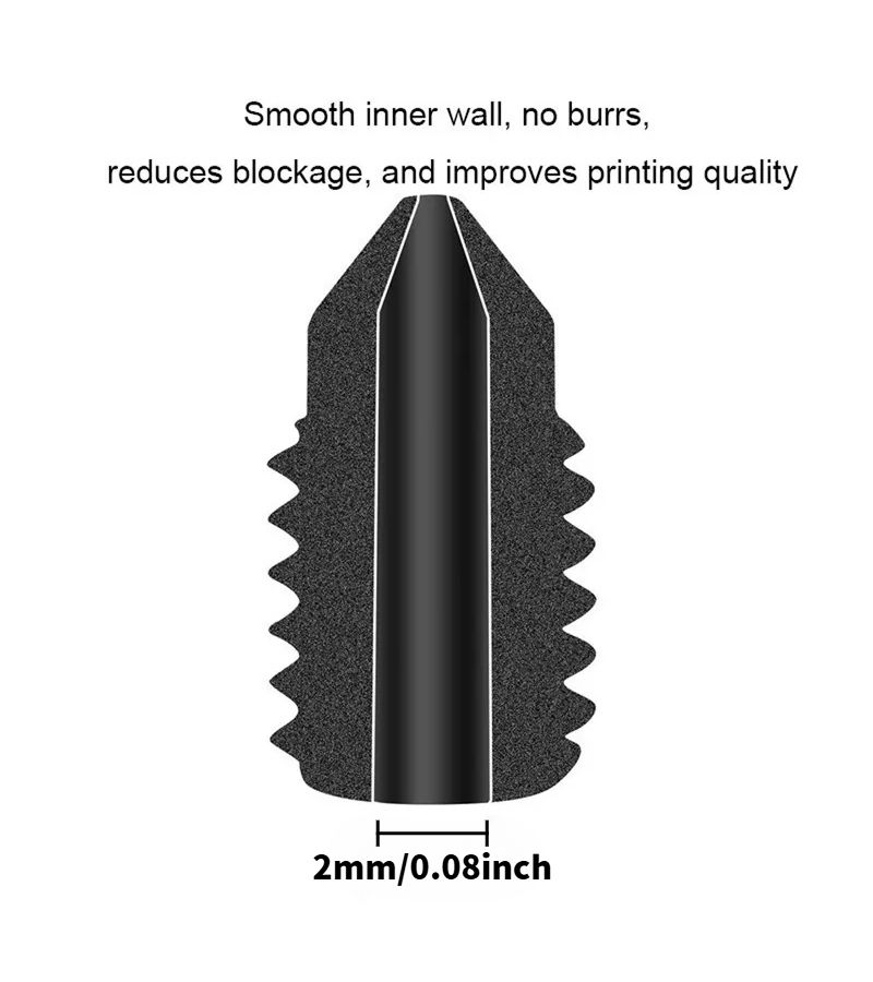 For X1 P1 P1P P1S 3D Printer Hardened Steel Nozzle 0.8mm 5 Set - Image 2