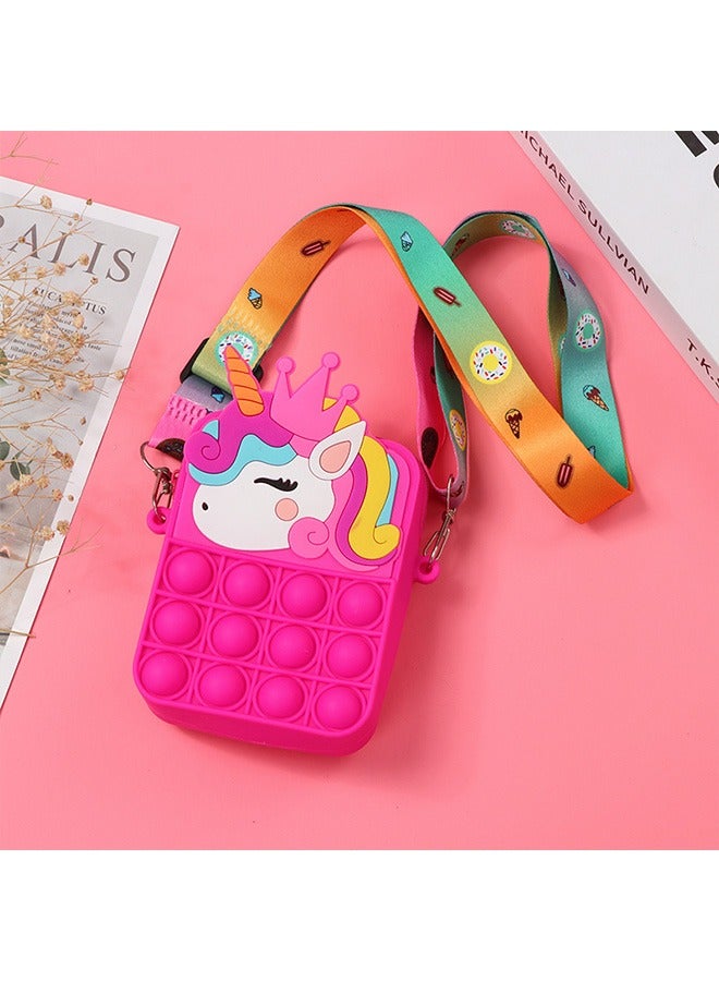 Pop Bag it, Fidget Bag, Pop Purse for Girl and Women Pop Bag, Anti Stress Silicone Poppet Bag Fidget Shoulder Bag, Best Gifts