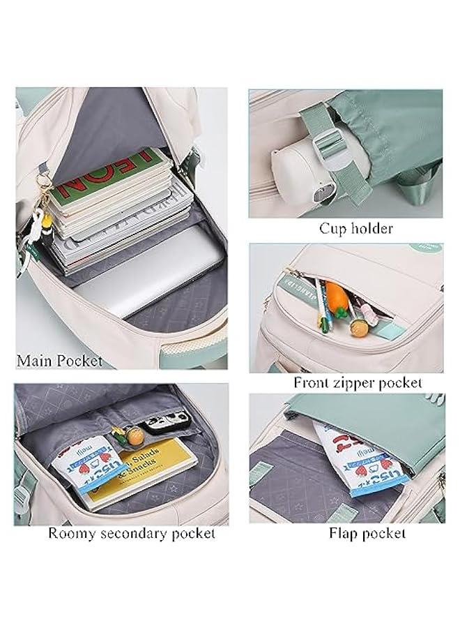 Teen Girls' Backpack for School Color-blocking Sports Kids Backpack for Teens Middle School Students Bookbag - Image 5