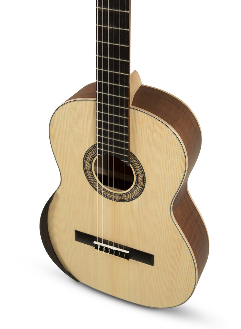 Manuel Rodríguez ECOLOGÍA E-65 Classical Guitar 4/4 – Solid Spruce Top, Walnut Back & Sides – Eco-Friendly Finish – Made in Europe - Image 4