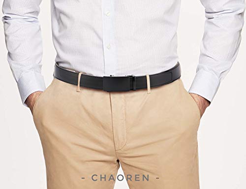 CHAOREN Mens Belt Leather Ratchet Belt - Customizable Fit, Effortless Style (35mm) - Image 2