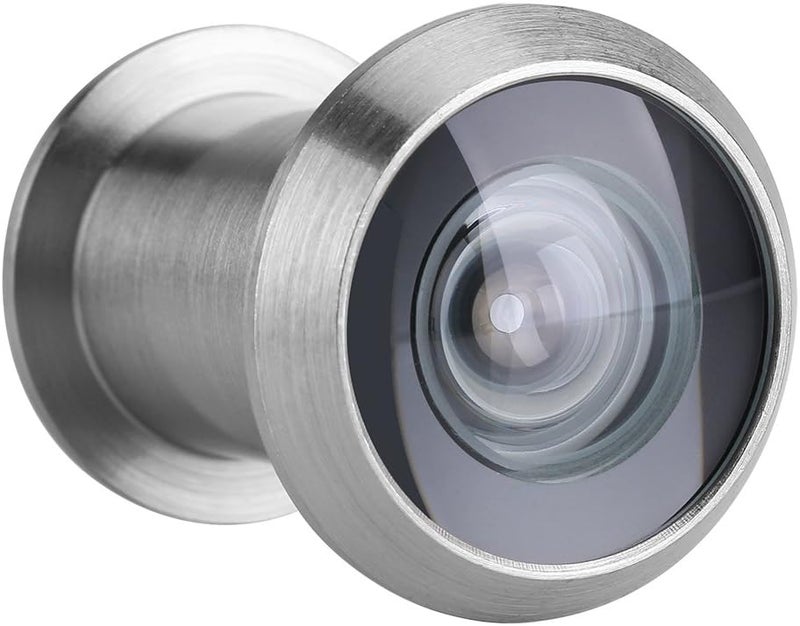 QIN 220 Degree Wide Angle Copper Door Viewer for Home & Hotel, Brushed Silver, 12-Pack - Image 4