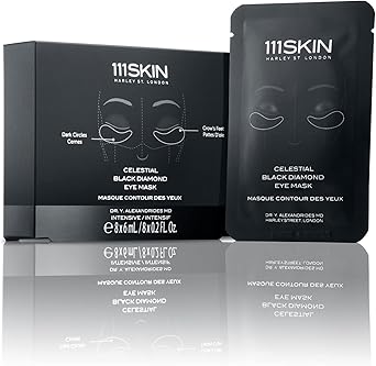 111SKIN 111 SKIN 111SKIN قناع العين الماسي الأسود السماوي CBDEM48 - Image 1