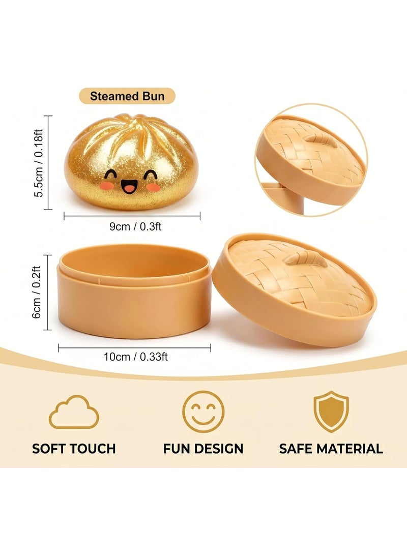 squishy Glitter Dumpling Squishy, Dumplings Squishy Mystery Box, Stress Ball Fidget Toys, Sensory Anti Stress Toy Squishies for Children Adults Autism Stress Relief Gifts - Image 2