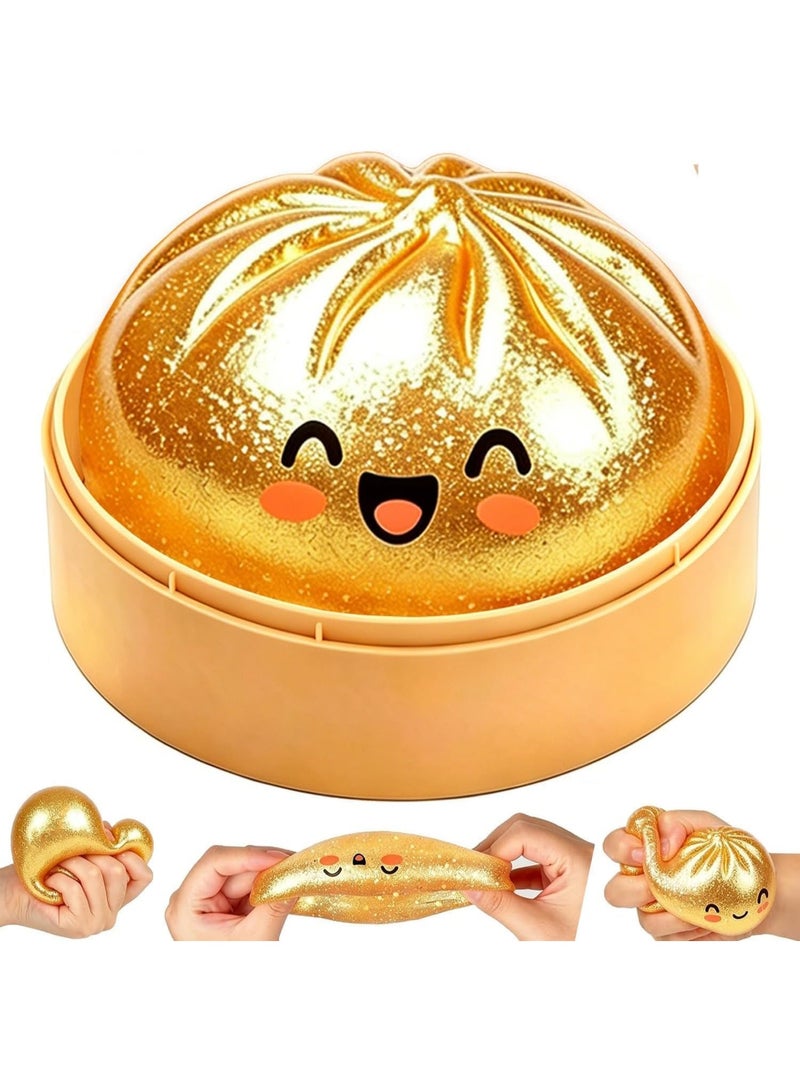 squishy Glitter Dumpling Squishy, Dumplings Squishy Mystery Box, Stress Ball Fidget Toys, Sensory Anti Stress Toy Squishies for Children Adults Autism Stress Relief Gifts - Image 1