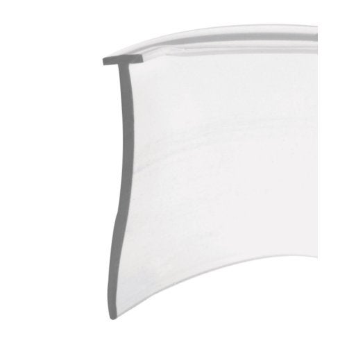 Slide-Co 194342 Shower Door Bottom Sweep, 36 In. x 1 In. Strip, Vinyl Construction, Clear, 5/32 In. Tee Insert Shape (Single Pack) - Image 1