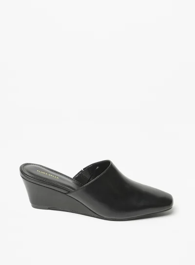 فلورا بيلا من شو إكسبرس Womens Solid Slip-On Mules with Wedge Heels