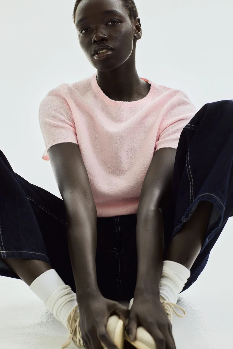 H&M Fine-knit T-shirt