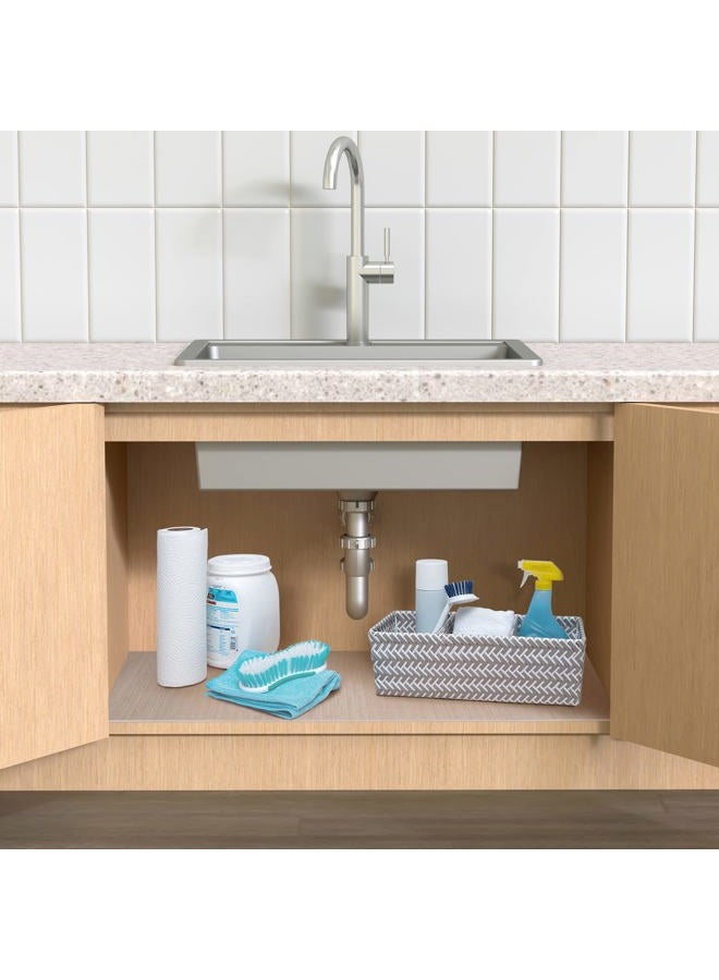 Con-Tact Waterproof Protective Liner for Under Kitchen Sink, Bathroom, Laundry Room Non-Adhesive Undersink and Vanity Mat, 24" x 48", Clear - Image 2