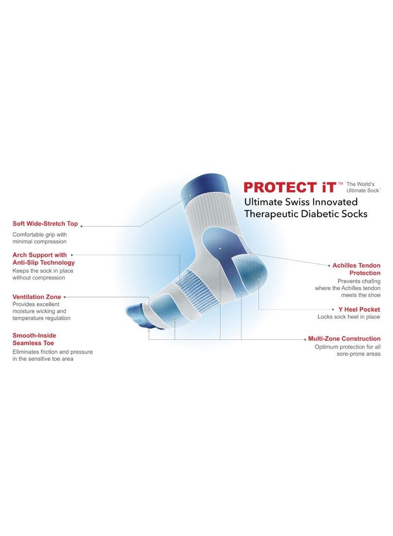 Protect iT (Active Ankle) - Ultimate Swiss Innovated Therapeutic Diabetic Socks - Image 2