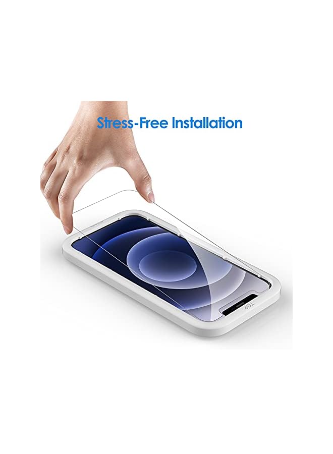 Jetech Screen Protector For Iphone 12/12 Pro 6.1-Inch, Tempered Glass Film With Easy-Installation Tool, 2-Pack - Image 3