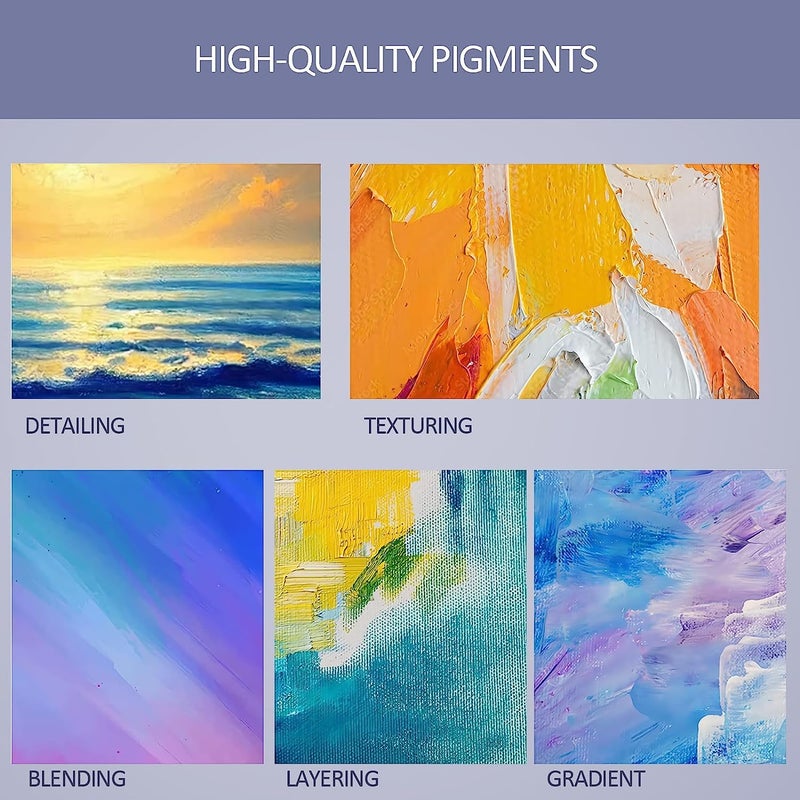 MURCY Simply Acrylic Color Tube Set - 12 Tubes x 6ml | Vibrant Colors for Canvas, Wood, and Fabric - Image 4