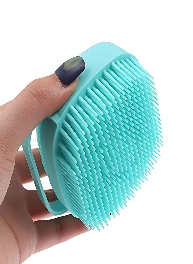 SANTALON Body Scrubber with Soap Dispenser Brush, Silicone Exfoliating Brushes, Soft Body Exfoliator, Bath Loofah for Babies, Kids, Women, Men and Pets (2 count) - Image 1