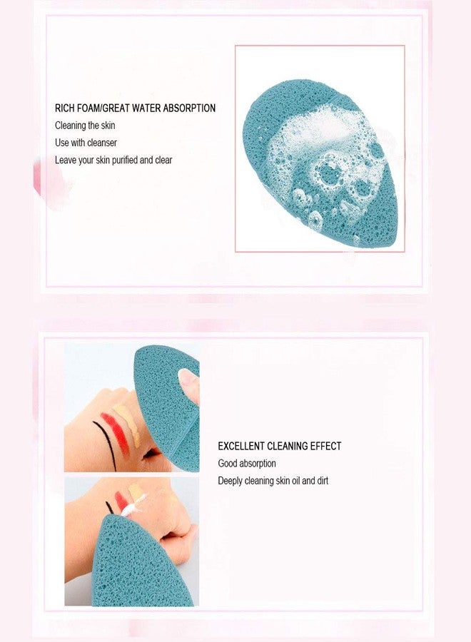 Sonew 5pcs Makeup Cleansing Puff, Face Washing Sponge Makeup Remover Pads Hydrophilic Soft Exfoliator Puff for Deep Cleansing Skin Care(Green) - Image 4