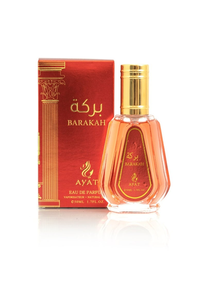 Ayat Perfumes Barakah Eau de Parfum 50 ml – Woody Amber Warm & Spicy – Fresh Metallic Heart – White Floral Base – Long-Lasting Women’s Arabian Perfume - Image 1